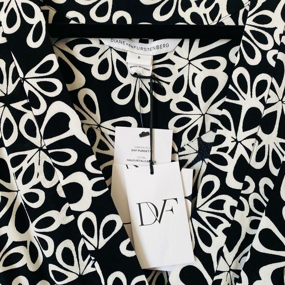 NEW Diane Von Furstenberg Purdette Black Halo Floral Romper Vacation Jumpsuit - Picture 6 of 12